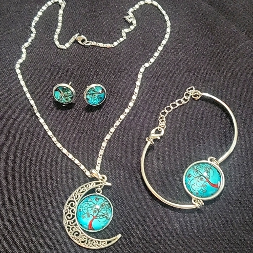 Neclake  bracelet, earrings set